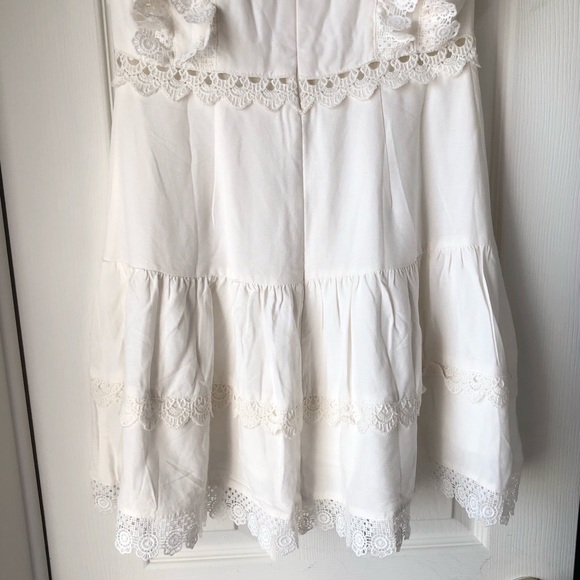 Off White Crochet Mini Dress - Picture 6 of 11